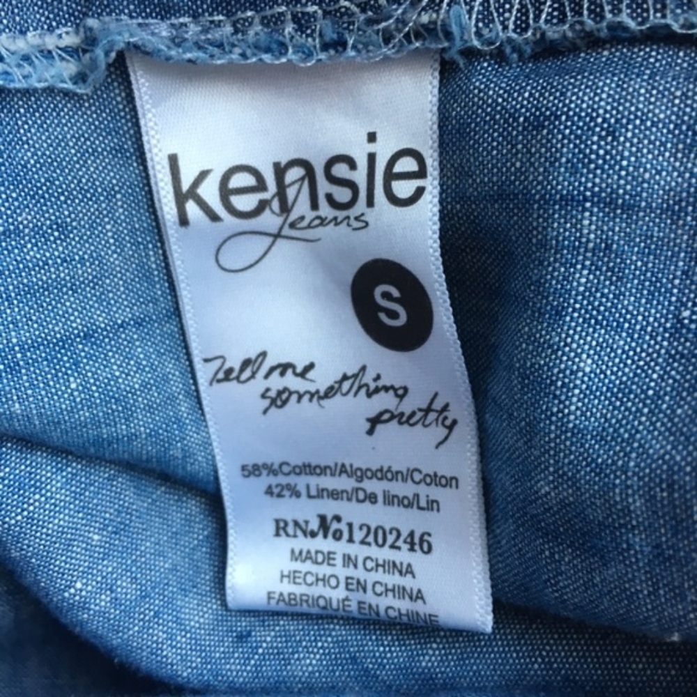 Kensie Jeans // White Cutout Denim Mini Dress dr1 - Picture 8 of 8